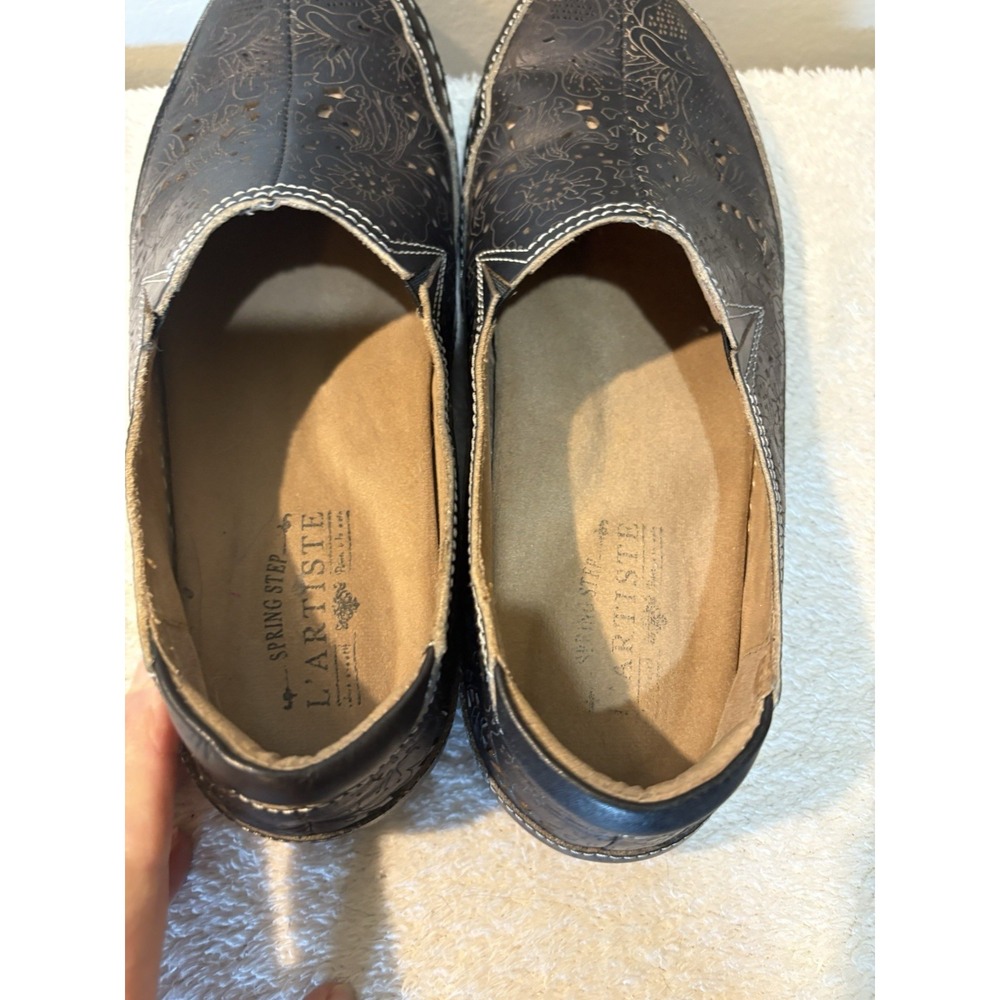 L'Artiste Spring Step - Libora-B Women's Size 37 (6.5) Black Leather EUC - Picture 6 of 8
